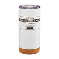 Double Wall Stainless Steel Tumbler with Cork Base