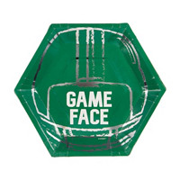 'Game Face' Foil Kickoff Football Toss Party Plates,