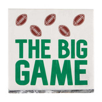 The Big Game' Foil Kickoff Football Toss Luncheon Napkins, 16 ct