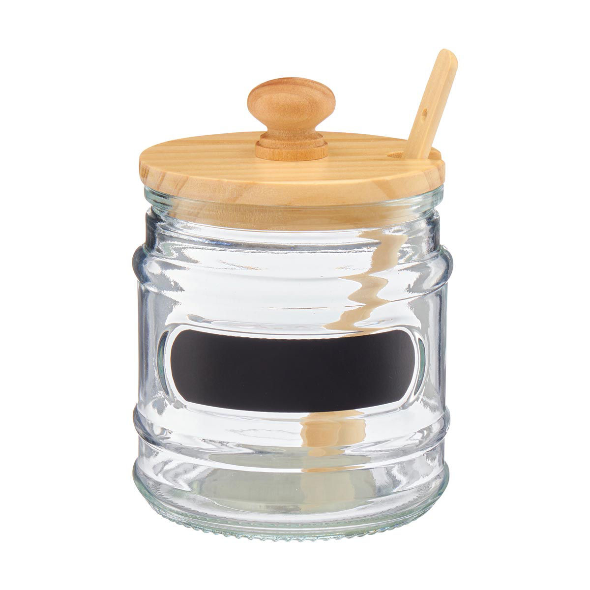 Glass Jar with Wooden Spoon