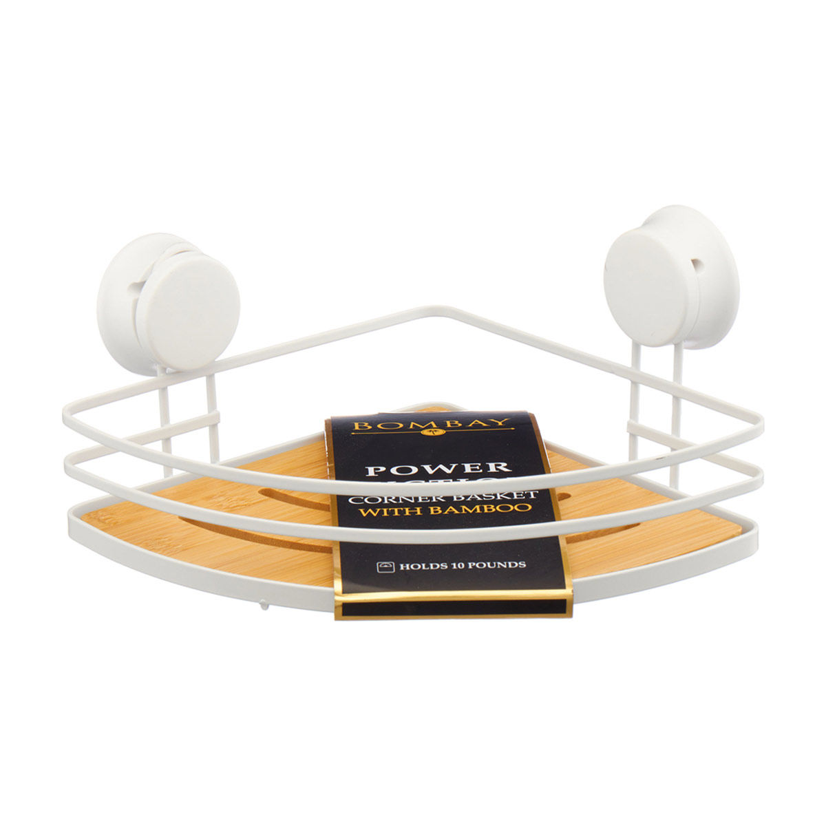 Bombay Power Suction Cup Basket with Bamboo