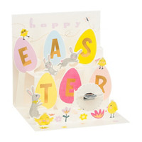 Parallel Lines Happy Easter Egg Words Card