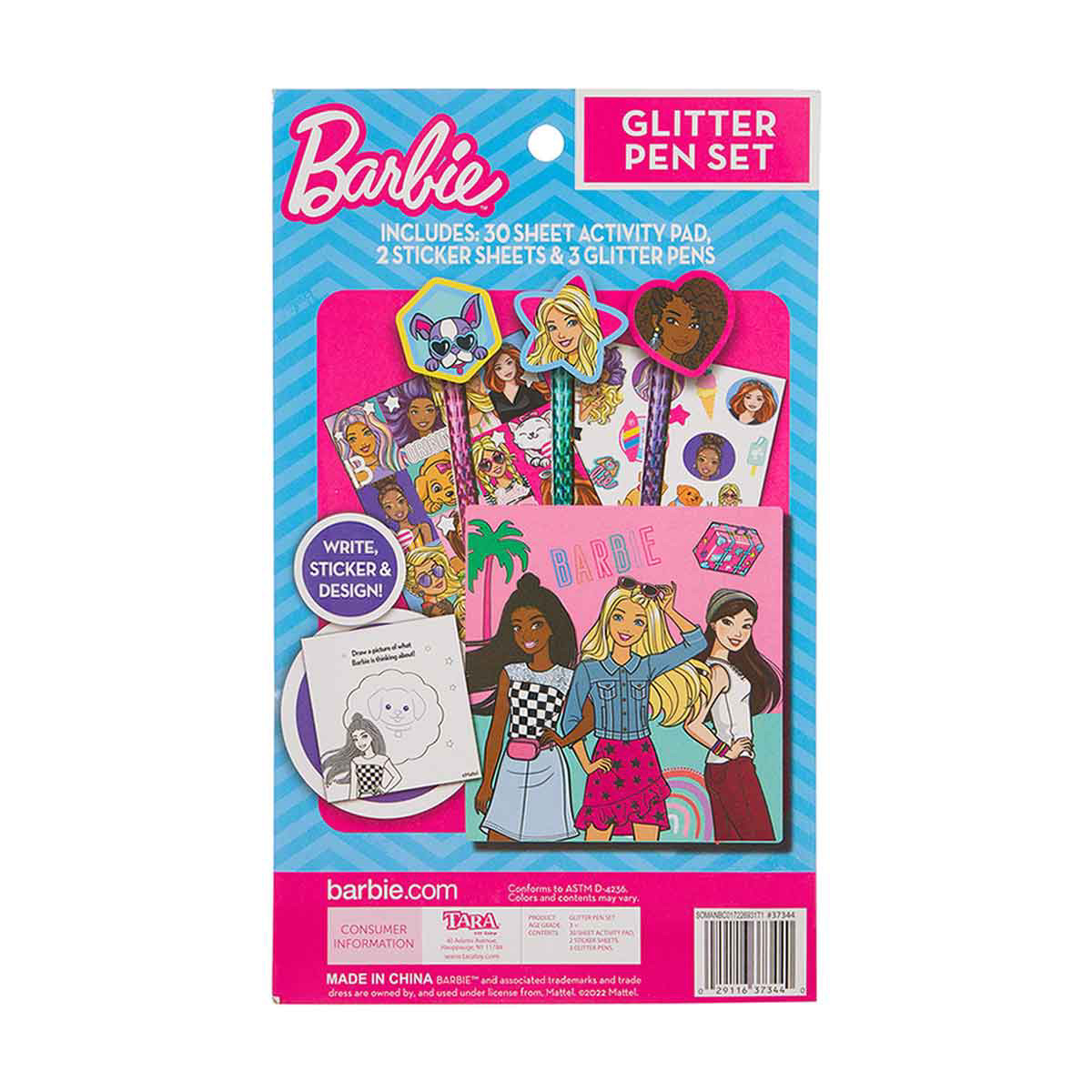 Barbie Glitter Pen Set, 35 Count
