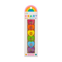 Ooly Heart Ring Crayons, Set of 6