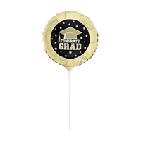 Congrats Grad Graduation Celebration Foil Balloon on a Stick