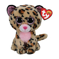 Ty Beanie Babies 'Livvie' Leopard, Brown/Pink
