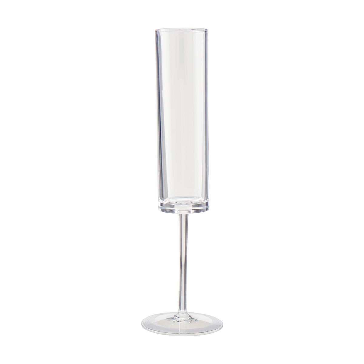 Acrylic Straight Champagne Glass, Clear