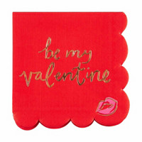 'Be My Valentine' Printed Scalloped Luncheon Napkins, 16