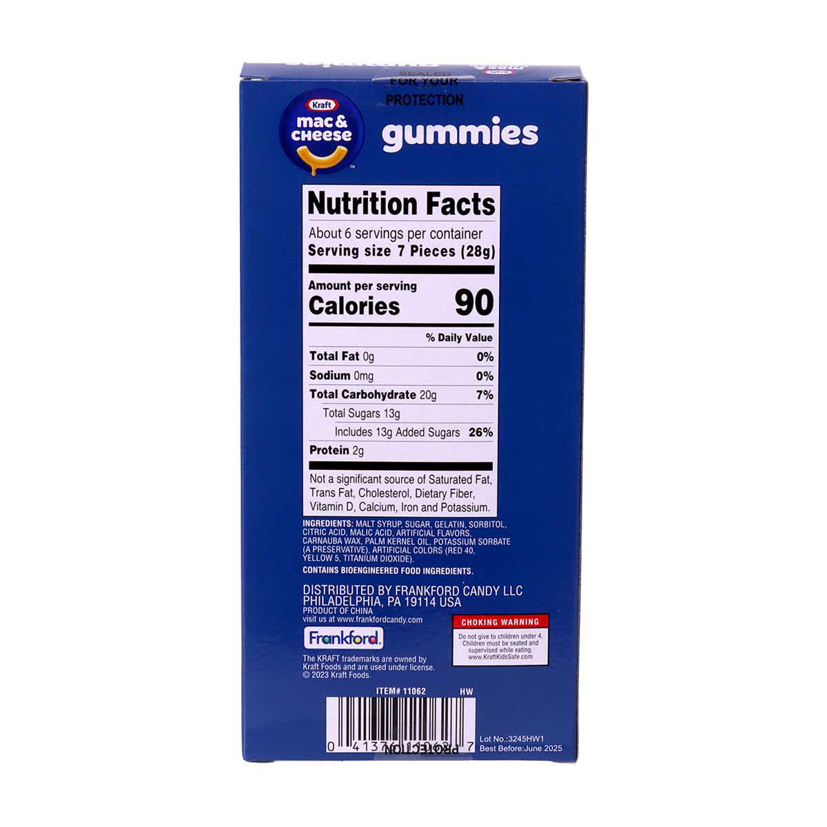 Frankford Kraft Macaroni & Cheese Gummy Candy, 5.64 oz