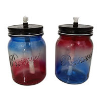 Patriotic Torch Mason Jar, 2 ct