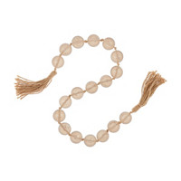 Beaded Garland with Tassel, Beige