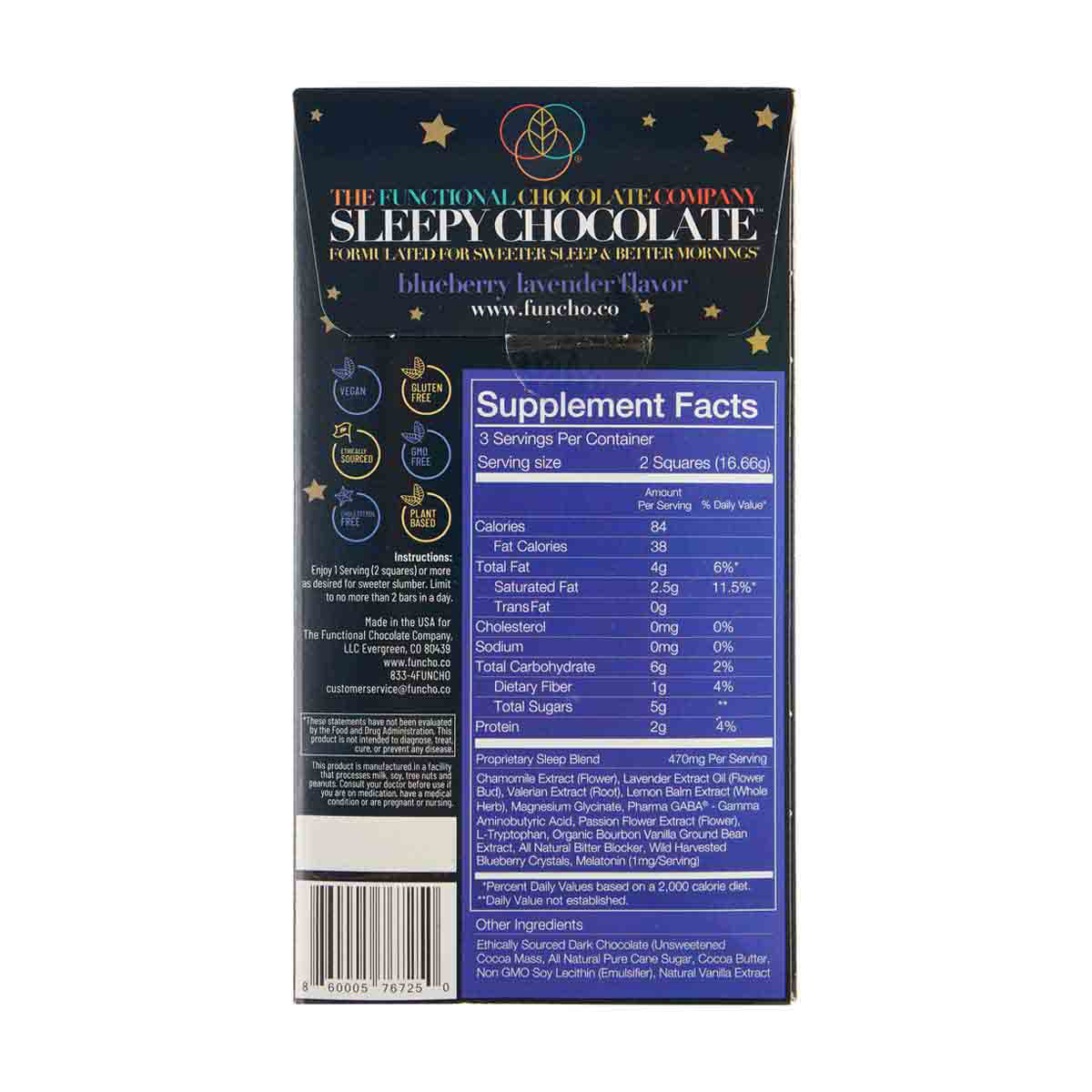 Sleepy Chocolate, Blueberry Lavender