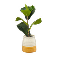 Faux Plant with Ceramic Planter