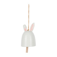 Ceramic Hanging Bunny Bell Décor