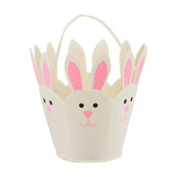 Bunny-themed Easter Basket with Handle