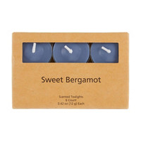 Scented Sweet Bergamot Tealight Candles, 0.42 oz each - 6 ct