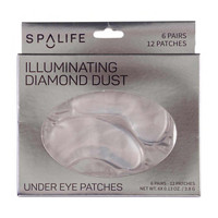 SpaLife Illuminating Diamond Dust Under Eye Patches, 6 pair