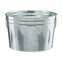 Galvanized Beverage Tub, Silver