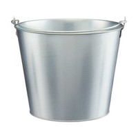 Galvanized Ice Bucket, Silver