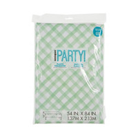 Unique Party! Flannel Backed Gingham Plastic Table Cover