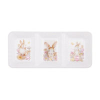 Traditional Easter Bunny Plastic Rectangular Sectioned Tray