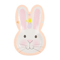 Easter Bunny Shaped Plates, 8.25 in, 8 Count