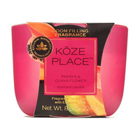 Koze Place Papaya and Guava Flower Scented Candle, 8 oz