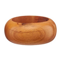 Decorative Wooden Curve Napkin Ring, Brown