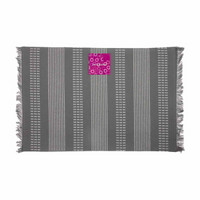 Striped Fabric Gray Placemat, Pack of 2