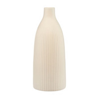 Ribbed Decorative Bottle Vase, 14.5 in