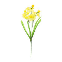 Artificial Wild Flower Stem, Yellow