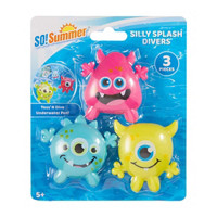 So! Summer Monsters Silly Splash Divers, 3 pc