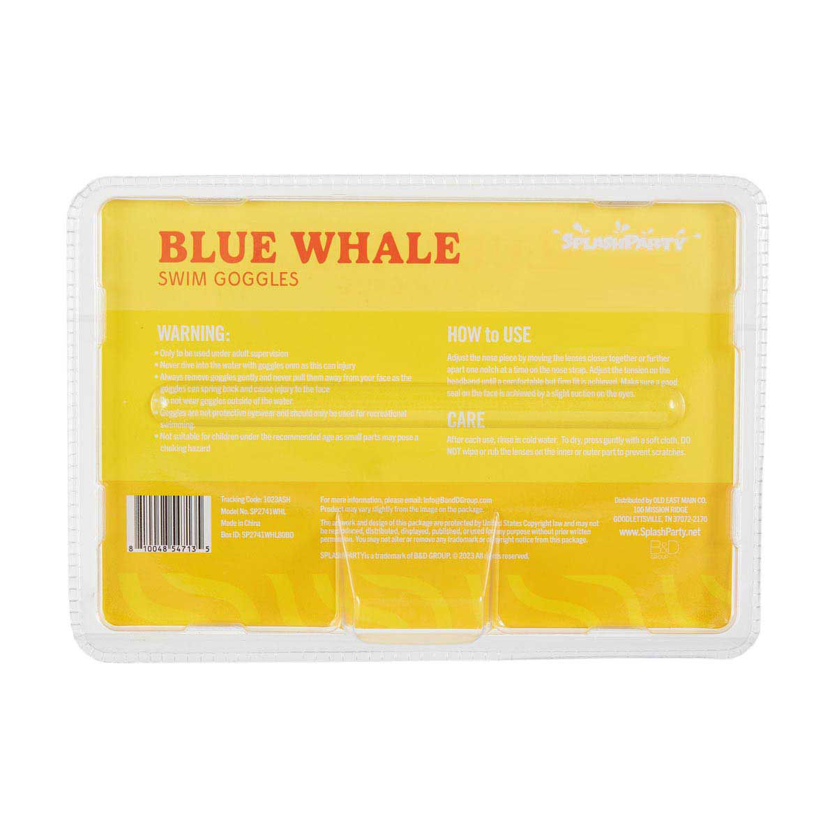 SplashParty 3D Blue Whale Swim Goggles