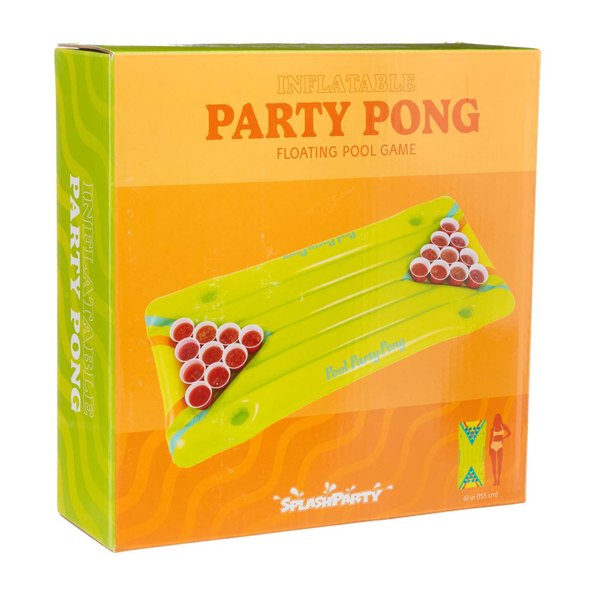 SplashParty Inflatable Pong Floating Pool Game, 61 in