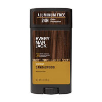 Every Man Jack Sandalwood Aluminum Free Deodorant, 3