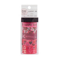 Pink Paislee Valentine's Washi Tapes, 7 Count