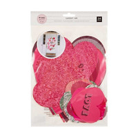 Pink Paislee Valentine's Diecut Hearts Décor, 24 Pieces