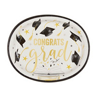 Graduation Congrats Grad Plate, Oval