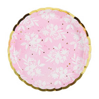 Pastel Floral Party Plates, 8.5 in