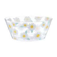 Clear Daisy Printed Bowl