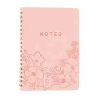 Notes Floral Spiral PU Journal