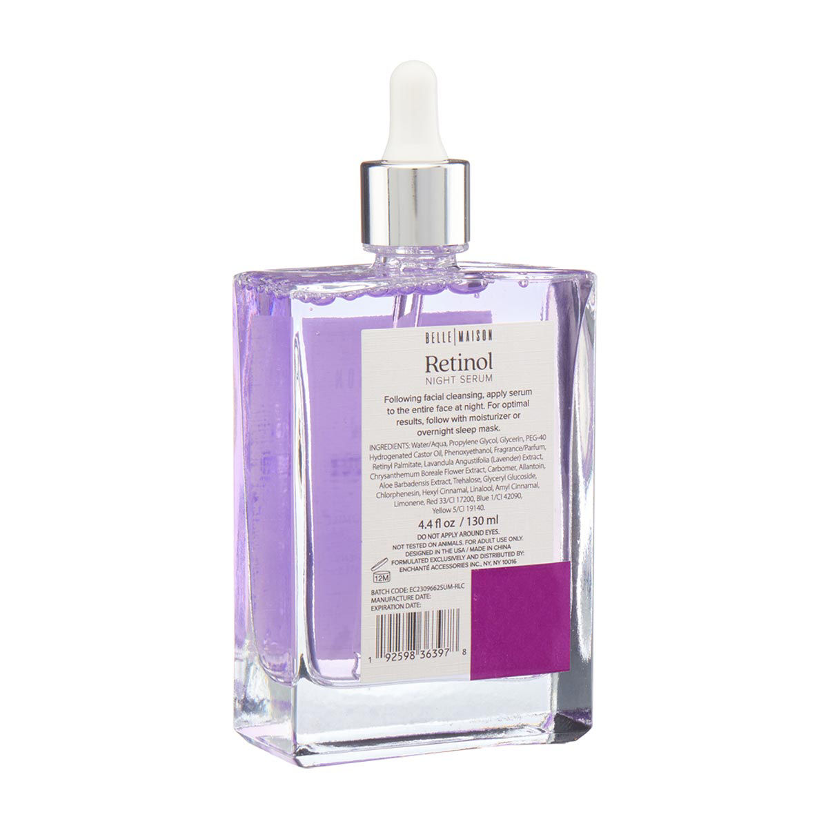 Belle Maison Lavender Chamomile Retinol Night Serum, 4.4 fl oz