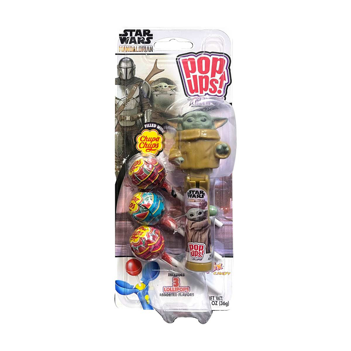 Pop Ups Star Wars Mandalorian Lollipops, 1.26 oz, Assorted