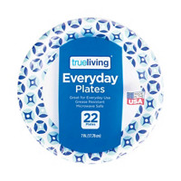 True Living Everyday Plates, 7 in, 22 ct