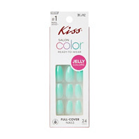 Kiss Salon Jelly Colors Ready to Wear Press-On Nails, Summer, 24 ct