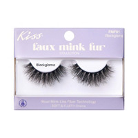 Kiss Faux Mink Fur Collection False Eyelashes, Blackglama