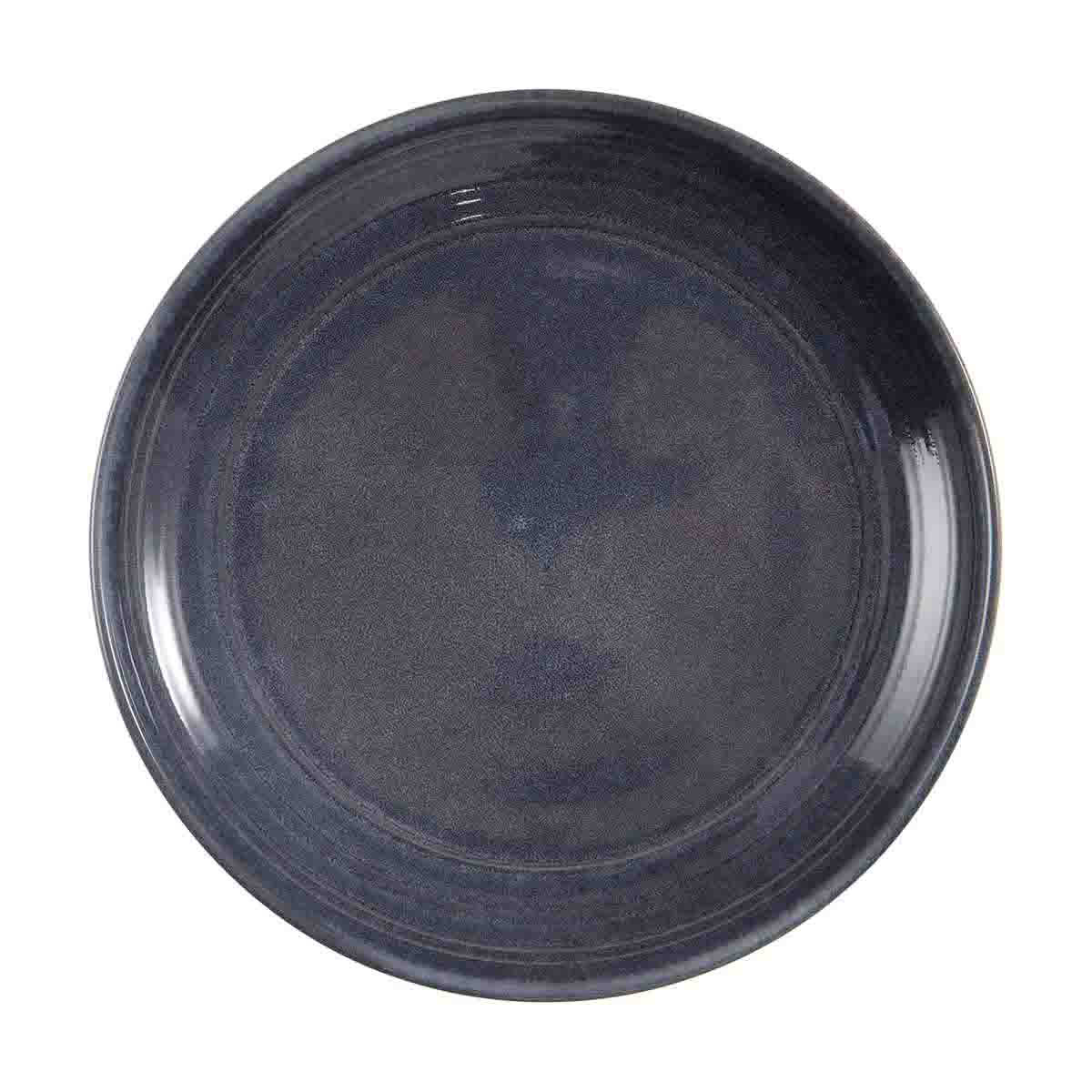 Stoneware Ceramic Plate, Blue