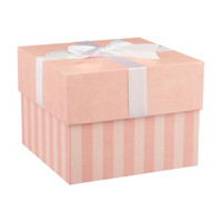 Striped Gift Storage Box, Large
