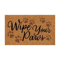 Wipe Your Paws Printed Coir Doormat