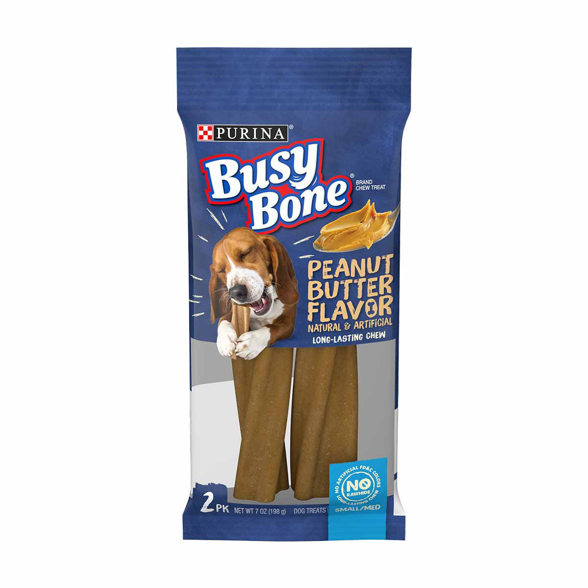 Purina Busy Bone Long Lasting Dog Treats, Peanut Butter Flavor, 2 Count